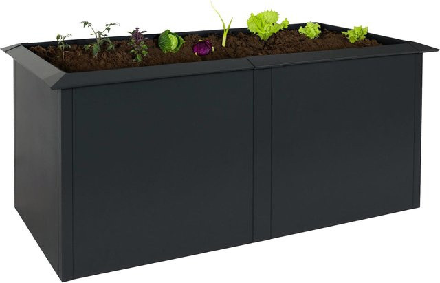 MCW Hochbeet N24 aus Eisen mit Schneckenkante, anthrazit, B/T/H: 170 x 78 x 90 cm - Bild 1