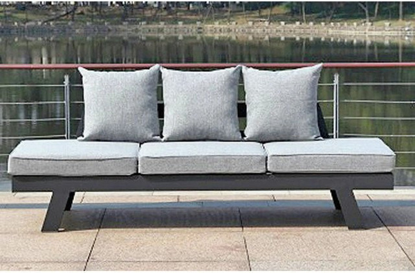 Gartensofa Garden Pleasure Donna mit Schlaffunktion in Grau/Anthrazit, Breite: 216,5 cm