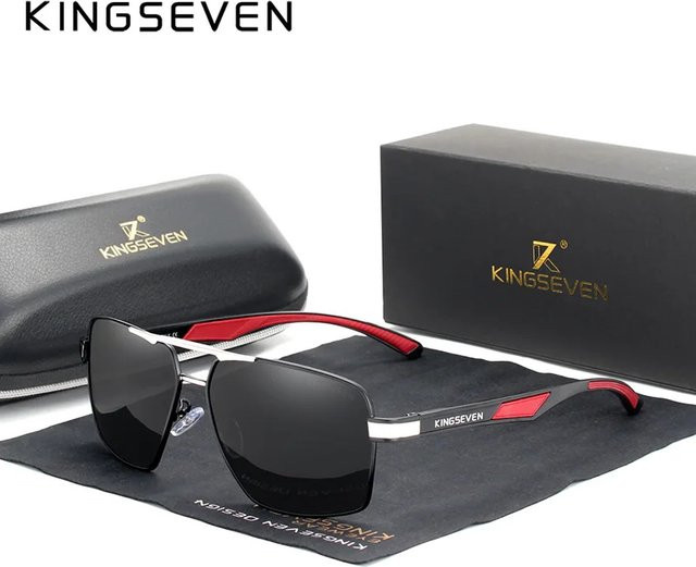 Kingseven Sonnenbrille Herren, Vollrand, Aluminium, polarisiert - Bild 1