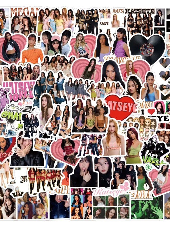 120 Stück Katseye Kpop Girl Group Graffiti-Aufkleber wasserfest in Multicolour zur Dekoration von Handy, Gepäck und Gitarre - Bild 4