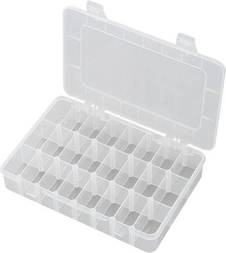 TRU Components EKB-206 Sortimentskasten mit 24 variablen Fächern, transparent - Bild 1