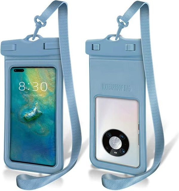NMEGOU Wasserdichte Handyhülle in Blau für iPhone und Samsung Galaxy Modelle als Swim Dry Pouch Cover - Bild 1
