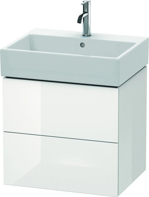 Duravit L-Cube Waschbeckenunterschrank Weiß Hochglanz, B: 58,4 cm, T: 45,9 cm, H: 54,4 cm - Bild 1