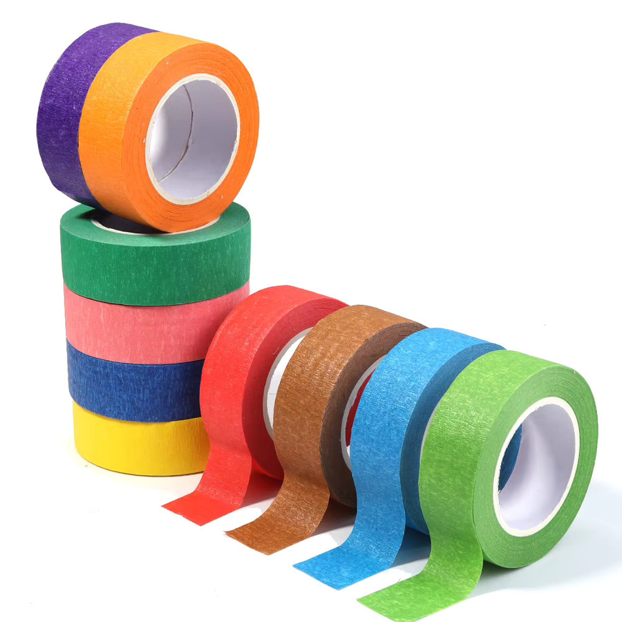 Selbstklebendes Abdeckband aus strukturiertem Papier, bunt, Breite: 2 cm, Länge: 13 m - Bild 3