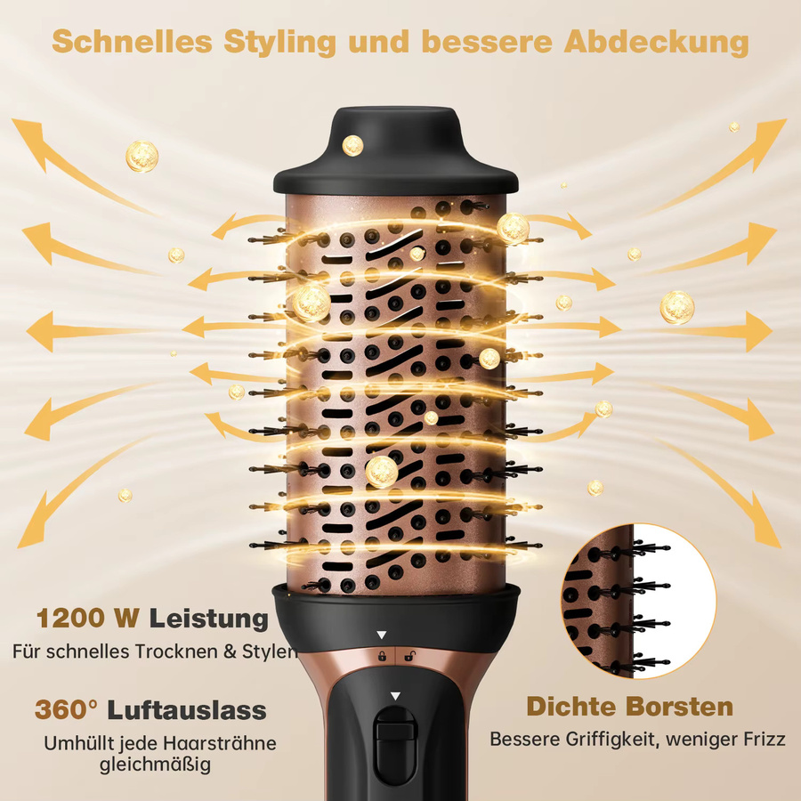 MCURO 5-in-1 Heißluftbürsten-Set mit Ionen-Technologie, Unisex - Bild 2