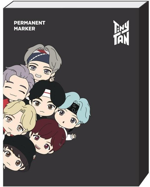 BTS TinyTAN Monami Permanentmarker Set mit schwarzer Tinte für KPOP Fans - Bild 1