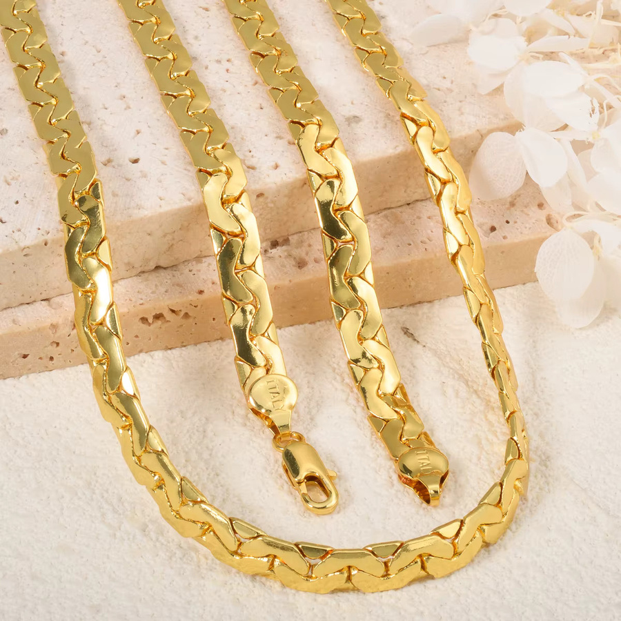 Sny Halskette, 750 Gold, Schlangenkette, Unisex - Bild 3