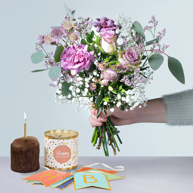 BLUME2000 Geschenkset Happy Birthday Arrangement multicolour - Bild 1