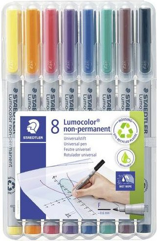 Staedtler Lumocolor 316 WP Permanentmarker Set für Folien in Multicolor mit feiner Spitze - Bild 1