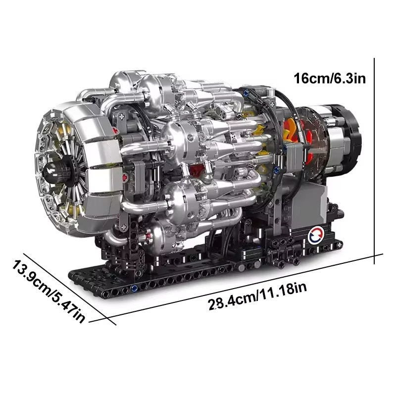Mould King Turbojet Motor-Modellsteine, Bausatz, 1214 Teile, ab 14 Jahren - Bild 5