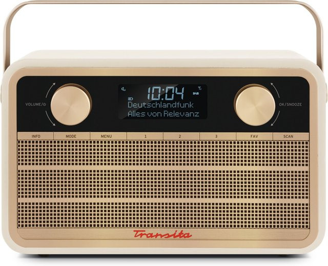 TechniSat Transita 120 Tragbares DAB/DAB+ und FM Kofferradio mit Akku und Wecker in Beige - Bild 1