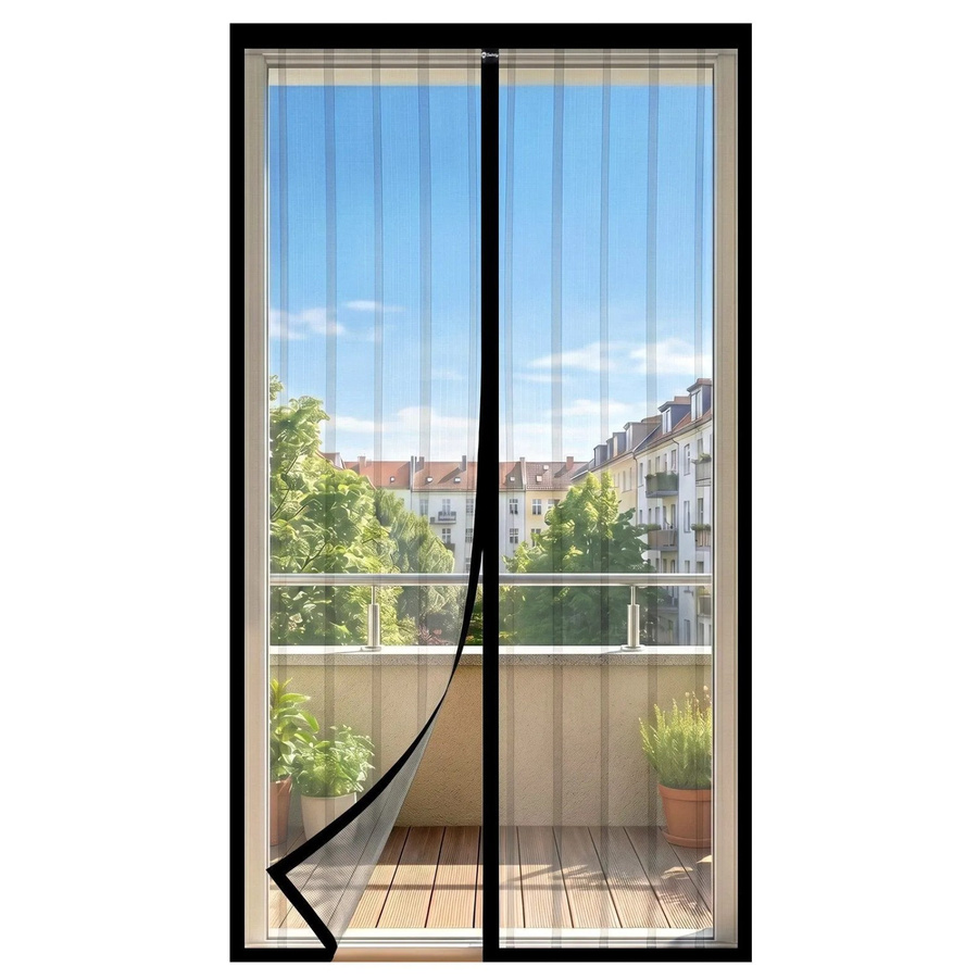 Sekey Fliegengitter für Balkontür, Magnetischer Mückenschutz in Schwarz, B x H: 115 x 215 cm - Bild 2