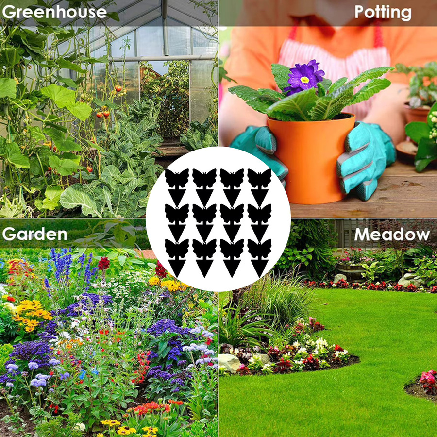 12 Stück Klebrige Fliegenfallen zur Schädlingsbekämpfung für den Garten in Schwarz - Bild 3