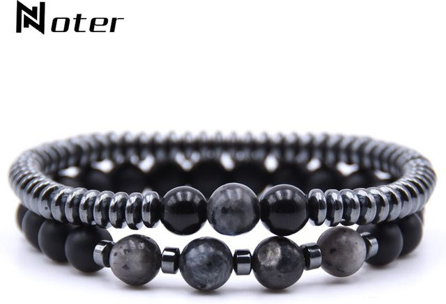 Noter Armband, Hämatit, Schwarz, Herren - Bild 1