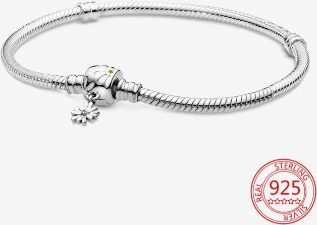 YIRAN Jewelry Armband, 925 Silber, Zirkonia, Rosa Herz-Schloss, Unisex, 21cm - Bild 1