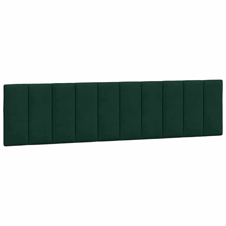 vidaXL Kopfteil-Kissen Hanko Dunkelgrün, gepolstertes Samt-Kissen mit Linien-Design, Breite: 200 cm - Bild 2
