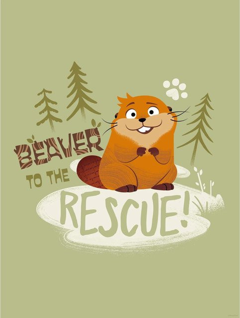 Komar Wandbild Disney Pixar Hoppers Beaver to the Rescue, Grün, Breite: 30 cm, Höhe: 40 cm - Bild 1
