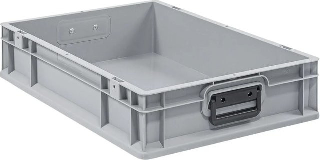 PROREGAL Eurobox Nextgen Portable Duo Transportbehälter Grau H x B x T: 12 x 40 x 60 cm, 23 Liter - Bild 1