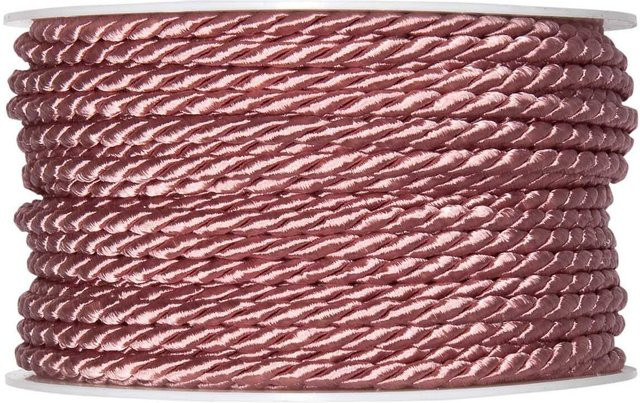 Halbach Kordel 4mm 5m Altrosa aus Acetat, Baumwolle und Polyester - Bild 1