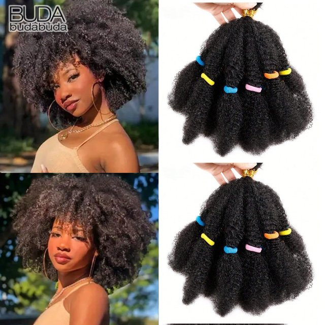 BUDABUDABUDA Afro-Kinky-Twist Haarverlängerung, 12 Zoll, Damen - Bild 1