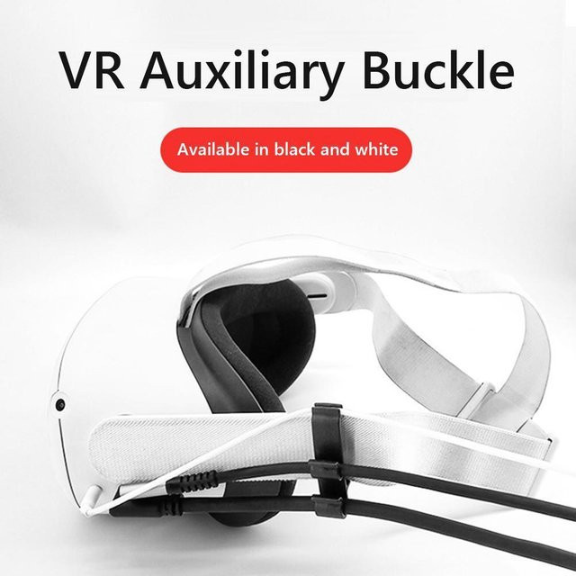 LAIMANEI Kabelclip in Weiß mit 3 Fächern als sturzsicherer Kabel-Organizer für Kopfhörerkabel und VR-Zubehör der Oculus Quest 2 oder Pico 3 VR-Headsets - Bild 1