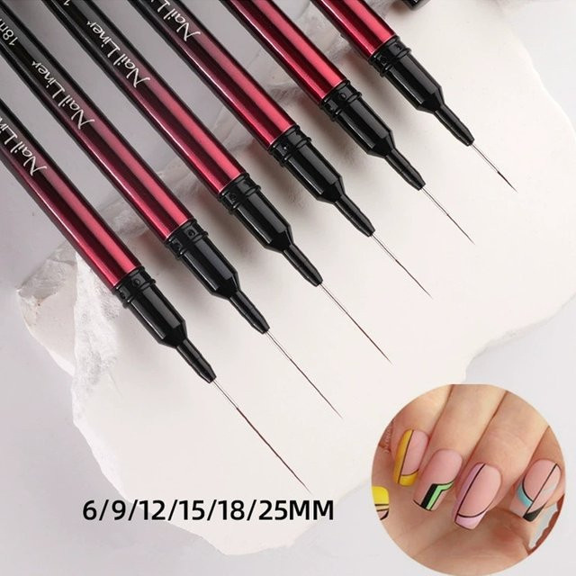 mifanxi Nail Art Liner Pinsel für Gel und Nagellack, 1/6 Stück - Bild 1