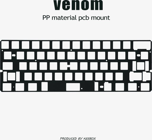 Keebox Venom Mechanische Tastatur DIY Kit in Multicolour mit Positionierungsplatte und PCB - Bild 1