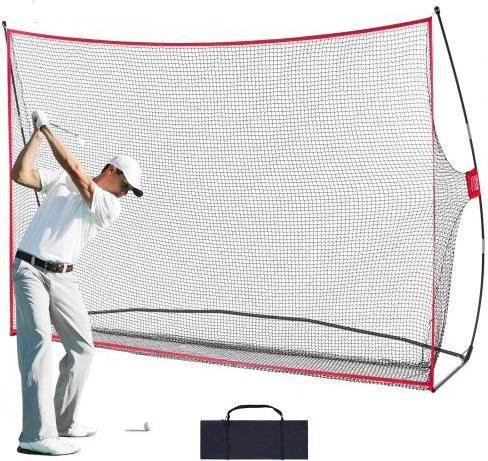 VEVOR Golf Practice Hitting Net mit robustem Fiberglasrahmen und Tragetasche für den Innen- und Außenbereich, B/H: 329 x 213 cm - Bild 1