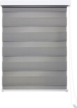 Ondeco Doppelrollo Duo Kassetten Rollo mit Seitenzug und Klemmträger, Grau, B: 70 cm, H: 160 cm