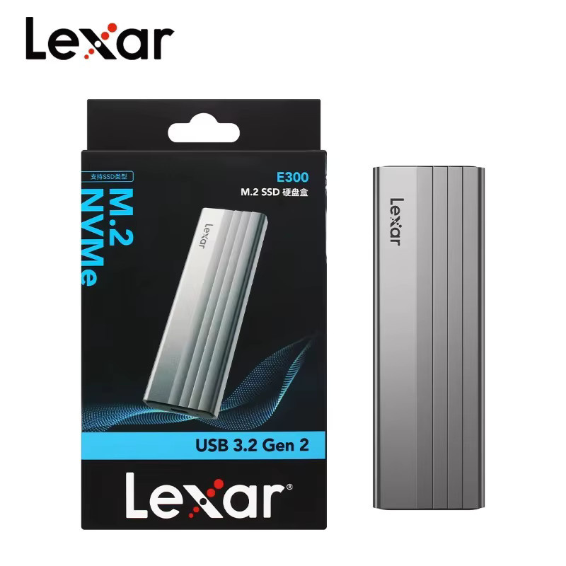 Lexar E300 M.2 NVMe SSD-Gehäuse USB-C USB 3.2 Gen 2 Mobil, Grau - Bild 6