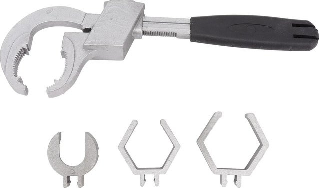 CosyHome Multifunktionaler verstellbarer Schraubenschlüssel aus Aluminiumlegierung in Silber für Spülen und Badezimmer-Reparaturen - Bild 1