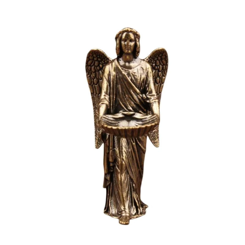TPXCKz Engelstatue aus Messing und Bronze als dekorative Figur für deine Tischdekoration - Bild 3