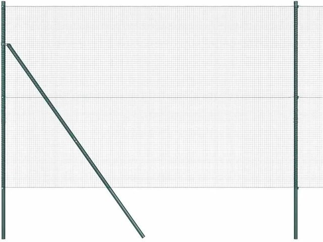 vidaXL Zaunpfosten aus Stahl und PVC in Grün, Höhe: 1,5 m, Breite: 1,6 cm, Tiefe: 1,6 cm - Bild 1