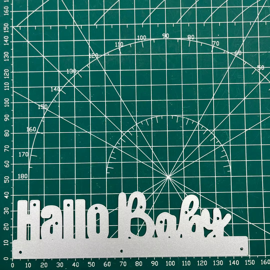 Metall-Stanzform Hallo Baby Font für DIY Scrapbooking, Kartenherstellung und Basteldekoration - Bild 3