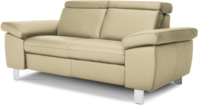 3-Sitzer Sofa vito TONGA Modern in Weiß mit Lederbezug und Armlehnen, B: 231 cm, H: 98 cm, T: 52 cm - Bild 1