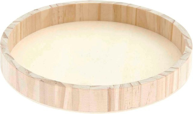 Rico Design Holztablett rund in Natur mit Ø 20 cm - Bild 1
