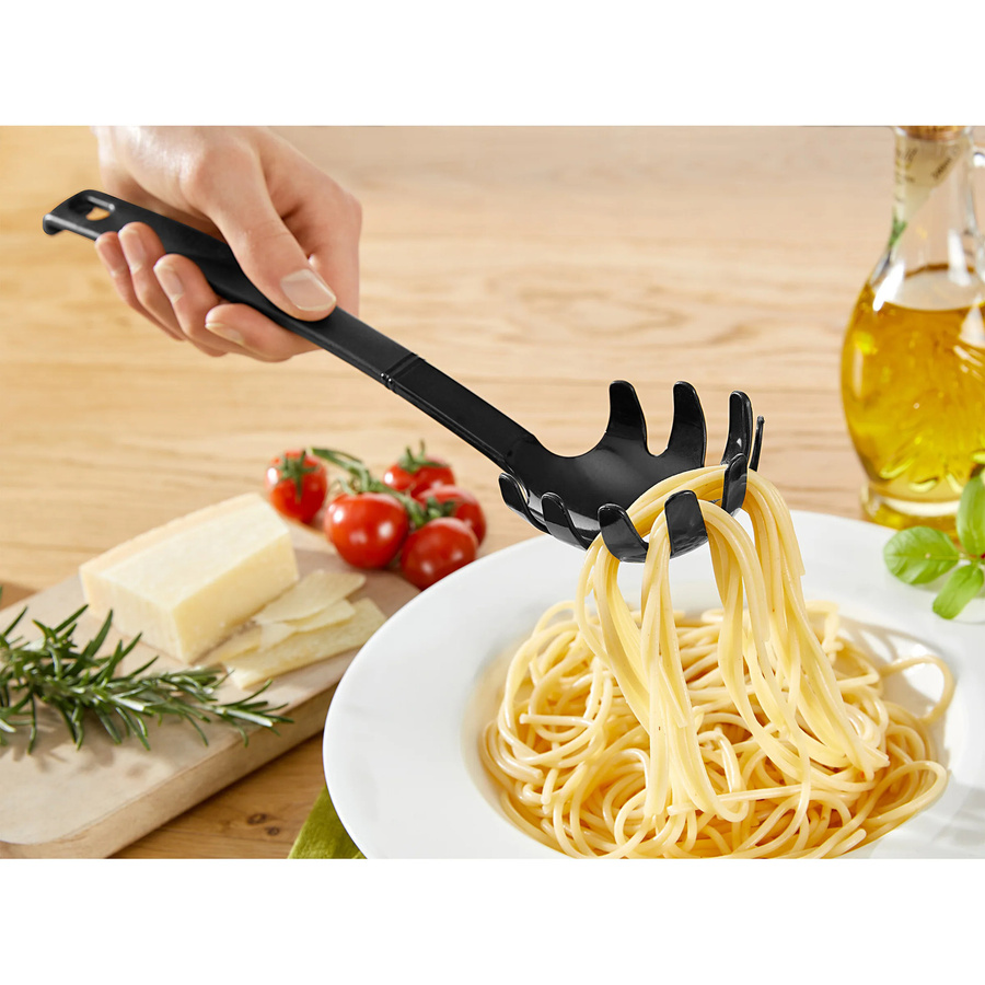 Fackelmann Spaghettilöffel Nero in Schwarz aus hitzebeständigem Nylon - Bild 2
