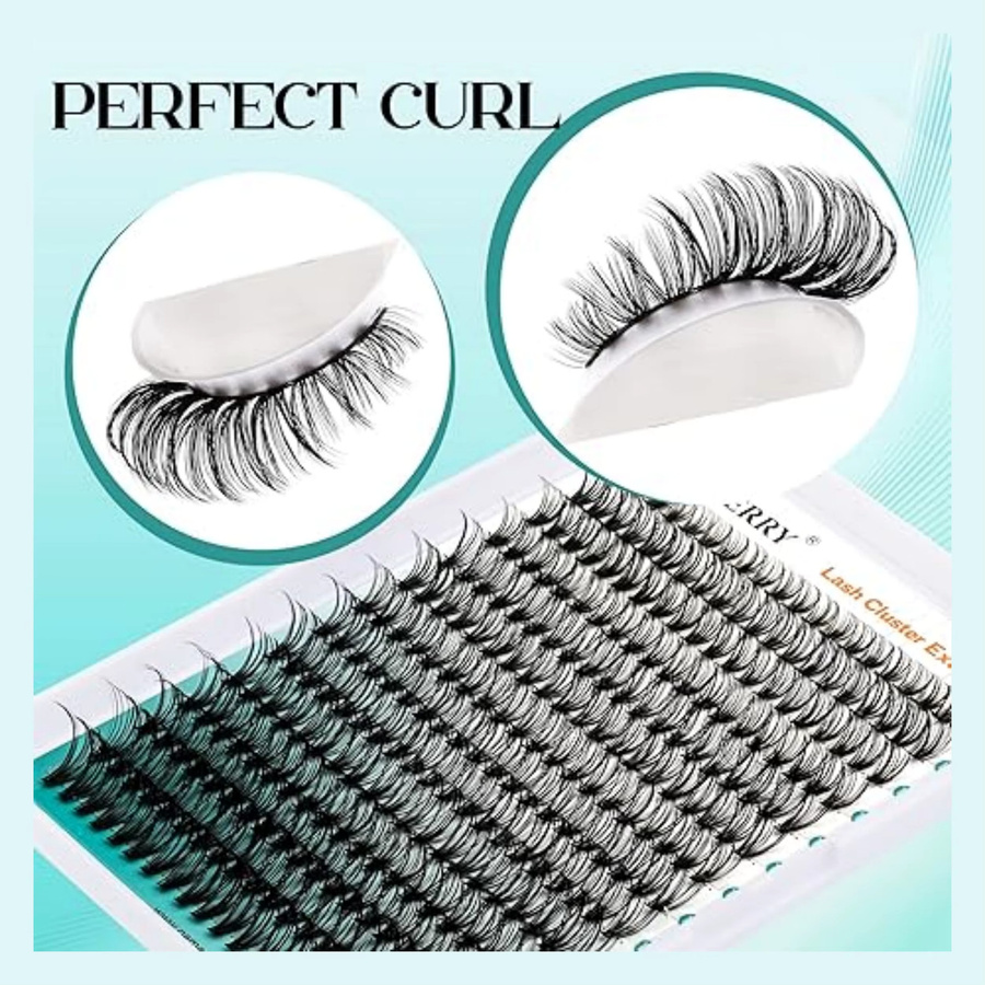GEMERRY Heat Cluster Wimpernverlängerung, D-Curl, Natural Thick Volume - Bild 2