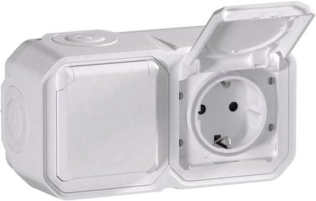 Legrand Plexo New Steckdose IP44 Weiß Aufputz aus Kunststoff - Bild 1