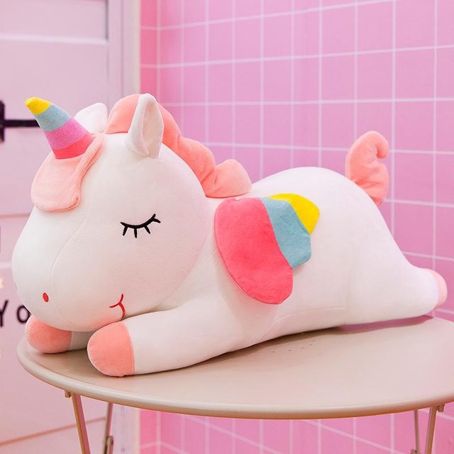Regenbogen Engel Einhorn Puppe Plüschtier, weiß - Bild 1