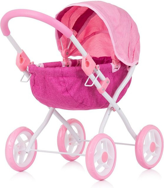 Chipolino Puppenwagen Daisy klappbar, Sonnendach, ab 3 Jahren, pink - Bild 1