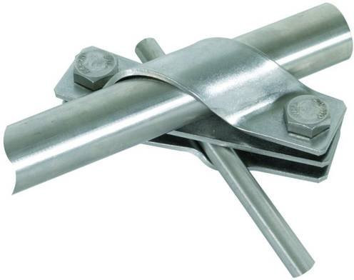 DEHN TE-Anschlussschelle 649015 AS S TE 25 7.10 FL40 V4A in Silber aus Edelstahl - Bild 1