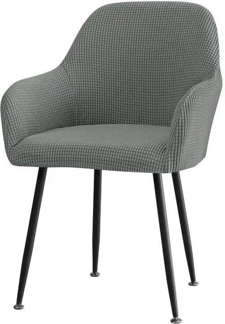 BC-Warm Home Elastischer Stuhlbezug für Sessel mit hohen Armlehnen, Grau, Polyester-Elastan-Mix - Bild 1