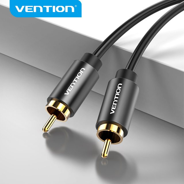 Vention RCA auf RCA Audiokabel Koaxialkabel für TV Box Verstärker Stereo HiFi 5.1 SPDIF Video Aux in Schwarz - Bild 1