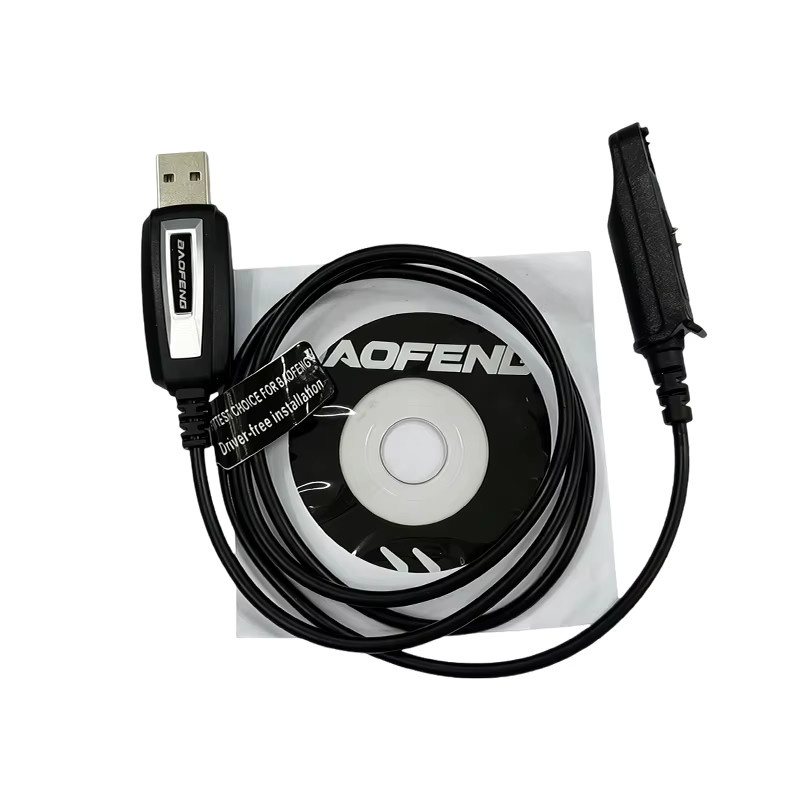 Baofeng USB-Programmierkabel mit Treiber-CD in Schwarz für UV 9R Plus, UV-9R Pro, BF-A58, BF-9700 und UV9R Walkie-Talkie 2-Wege-Funkgeräte - Bild 2