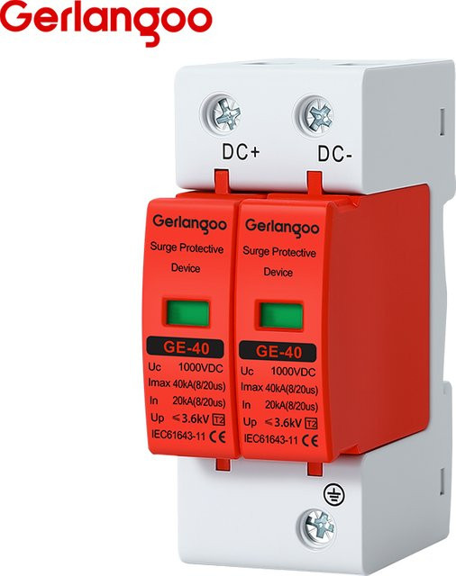 Gerlangoo 2P DC SPD Überspannungsschutzgerät für Solar PV Photovoltaik mit 20KA 40KA und Spannungen von 500V bis 1000V - Bild 1