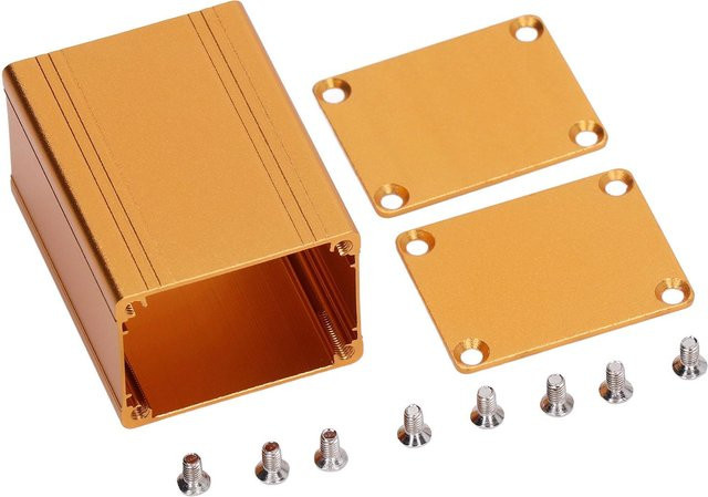 DIY Elektronik-Projektbox aus Aluminiumlegierung mit integrierter Wärmeableitung und goldfarbenen Anschlüssen - Bild 1