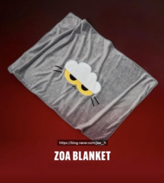 G-DRAGON ZOAful Winter POP-UP Offizielles Merchandise ZOA Decke in Grau - Bild 1