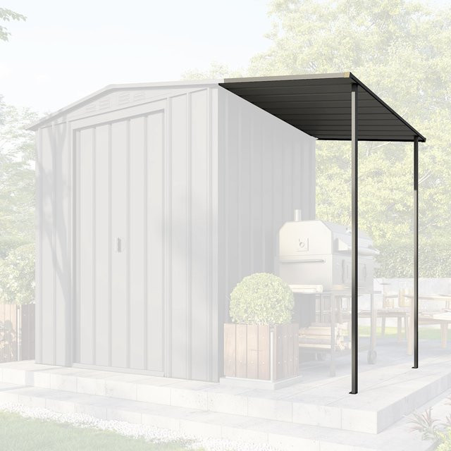 Globel Industries Schleppdach Gartenmanager Dream 65 für Gerätehaus aus verzinktem Stahl, anthrazit, 1,27 m² - Bild 1