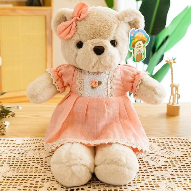 Prinzessin Bär Teddybär, Plüschtier, Weiß, Rosa / Pink - Bild 1